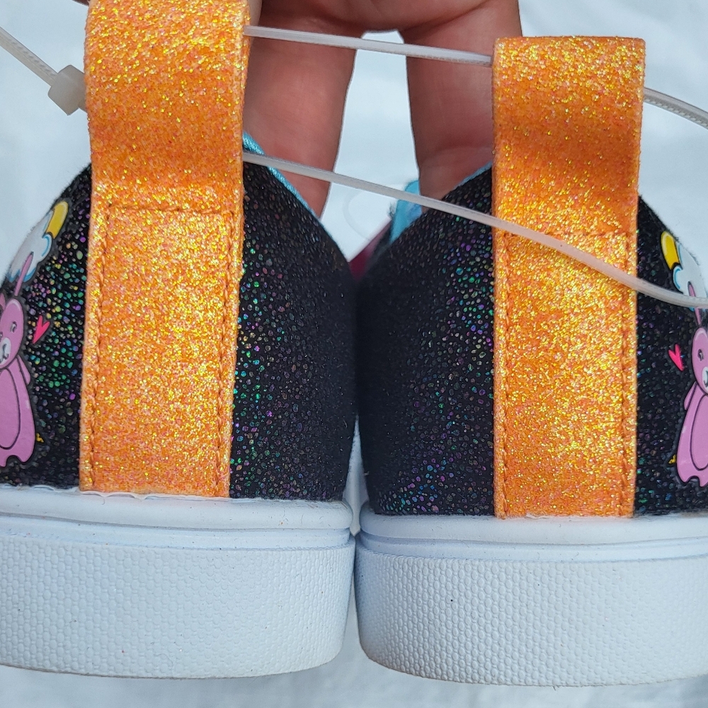 Skechers size 3 NWOT Twinkle toes light up glitter print running shoes - Picture 7 of 8